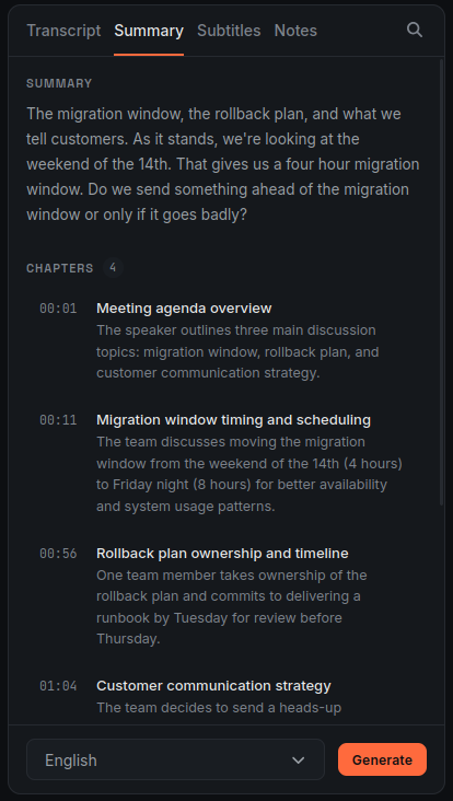 Amity Results Summary view